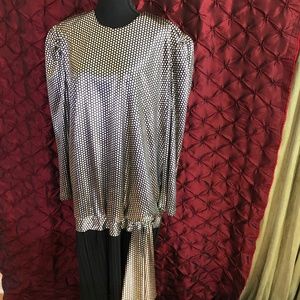 📍📍 Michael Allen silver black semi formal Dress